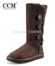 Triplet 1873 Woman Classic Genuine Australia Boots Bailey Button for Woman Natural Sheep Fur Boots Female
