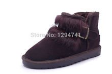 Warm Winter Snow Boots Genuine Australia Women Boots Classic MIni Women Motorcycle Boots Wool Ankle Boots