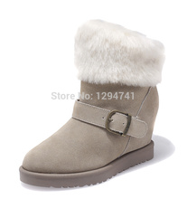 Woman Classic Height Increasing Boots Elevator Women Boots Genuine Leather Boots Winter Snow Boots Warm Shoes