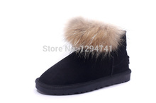 Wool Warm Shoes Winter Snow Boots Classic Mini Genuine Leather Boots Women Ankle Boots 