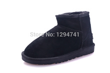 5854 Women Boots Classic Mini Genuine Leather Boots Warm Winter Snow Boots Shoes Woman Rubber Boots