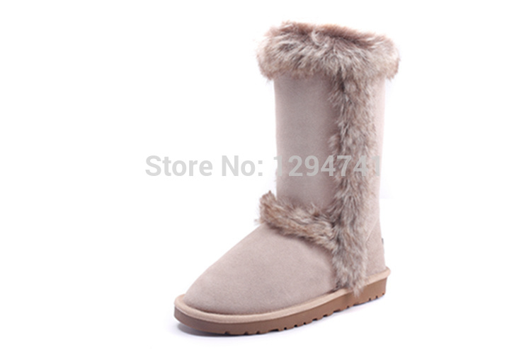 Woman Classic Tall Boots Women Motorcycle Boots Warm Winter Snow Boots Genuine Leather Fashion Women Boots