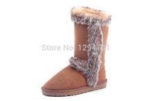 Woman Classic Tall Boots Women Motorcycle Boots Warm Winter Snow Boots Genuine Leather Fashion Women Boots