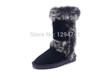 Woman Classic Tall Boots Women Motorcycle Boots Warm Winter Snow Boots Genuine Leather Fashion Women Boots