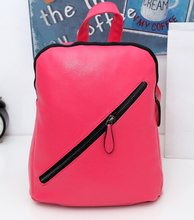 New 2015 European Casual candy colors backpack Elegant fashion school bags for teenager simple classic women
