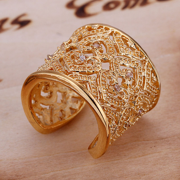 большие кольца моды для женщин новые моды 18k золото покрытием кольцо aneis...