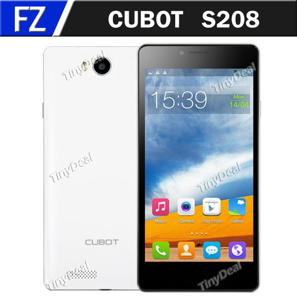 In Stock Cubot S208 5 IPS qHD MTK6582 Quad Core Android 4 2 2 3G Mobile
