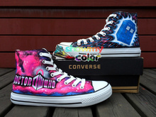 Pink Blue Converse Shoes for Women Custom Hand Painted Womens Canvas Sneakers Converse