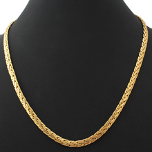 U7 Quality 18K Real Gold Plated Men Jewelry Necklace Wholesale New Unique Design Trendy 6 MM