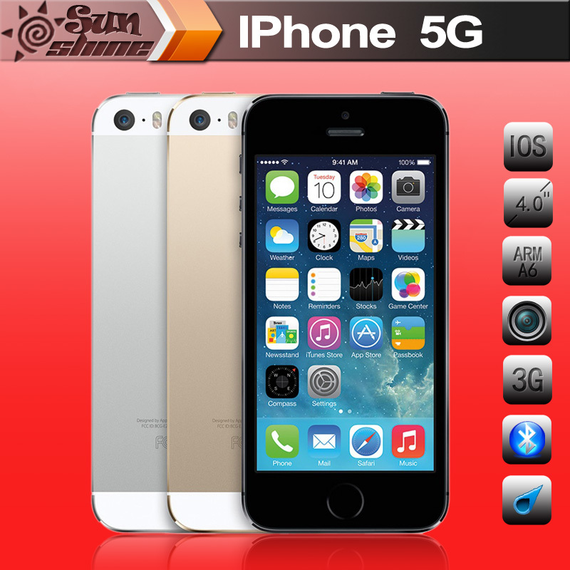 iPhone5 Unlocked Original Apple iPhone 5 Mobile Phone 4 IPS 16G 32G Used Phone 8MP 4G