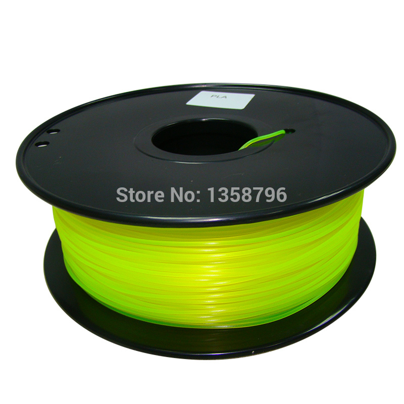 yellow color 3d printer filament PLA ABS 1 75mm 3mm 1kg MakerBot RepRap UP Mendel plastic