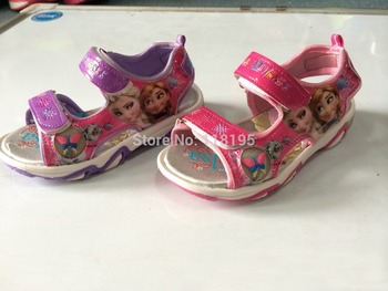 Детские и девушки сандалии детская летняя мультфильм принцесса тапочки главная обувь дети pu обувь