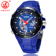 Fashion Unisex Men Women Sport Watches Military Watch Quartz Analog Digital Dual Time White Rubber Strap
