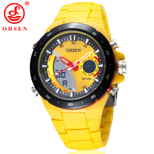 Fashion Unisex Men Women Sport Watches Military Watch Quartz Analog Digital Dual Time White Rubber Strap