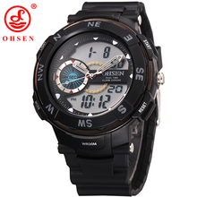 Hombres muchacho relojes grandes del Dial LED Digital reloj militar pantalla analógica alarma cronógrafo cuarzo reloj Relogio Masculino