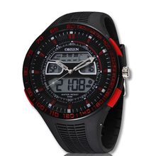 2014 nueva hombres deportes Casual Watch relojes de hora Dual análogo Digital de cuarzo multifunción electrónica de buceo LED reloj militar