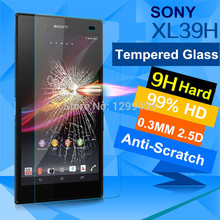 Front+Back Tempered glass screen protector For Sony Xperia Z Ultra Xl39H Film Free Shipping ,2Pcs in 1Package