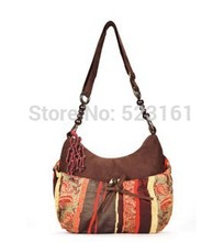 Chinese ethnic art cross body long strap leather bag suede messenger bag bohemian trendy bag Boho