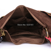 Chinese ethnic art cross body long strap leather bag suede messenger bag bohemian trendy bag Boho