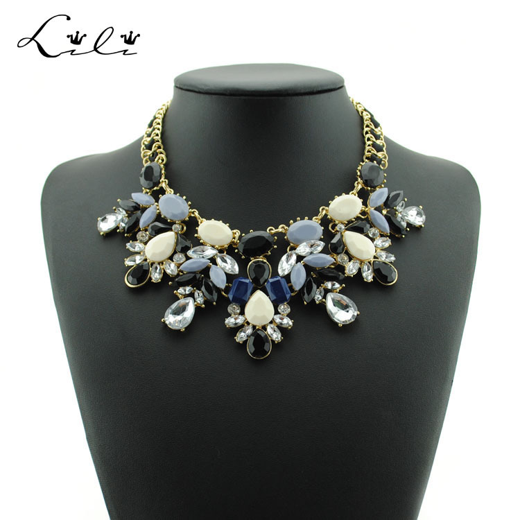 2015 New Fashion Jewelry Chocker Necklace Flower Statement Necklace Collar Necklaces Pendants Accessories Pendant For Women