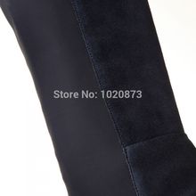 free shipping 2014 new Sexy Genuine Leathe over the knee boots for women leopard flat fashion
