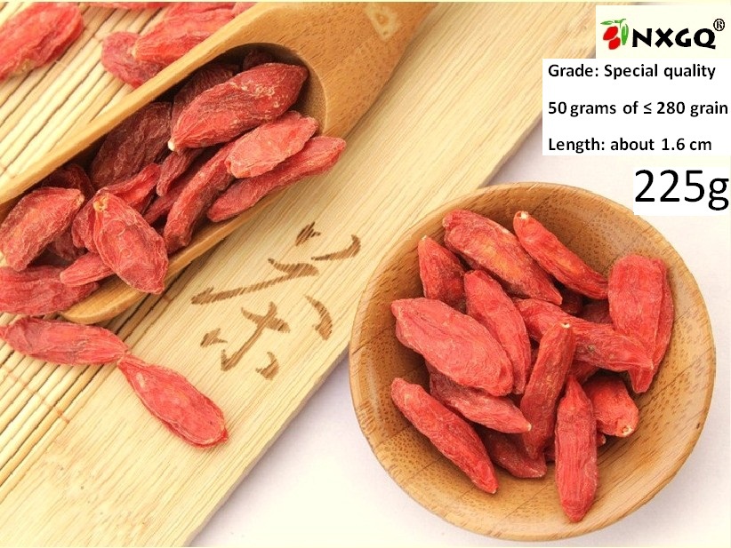 225g Boutique special quality of Ningxia zhongning herbal tea Lycium barbarum wolfberry chinese Gouji Goji berry
