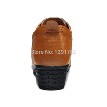 New Arrival Woman Shoes Women s Platform Genuine Leather Shoes Female Single Shoes Autumn Wedges Low