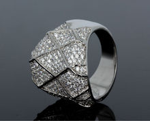 Lead Free Luxury Design Women Trendy Rings 18K Real Gold Plating AAA Quality Cubic Zircon Setting