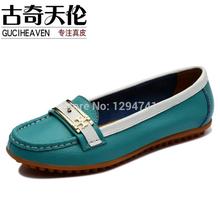 Woman Shoes Cowhide Leather Loafers Slip-on Genuine Leather Casual Brand Shoes Driving Soft Shoes