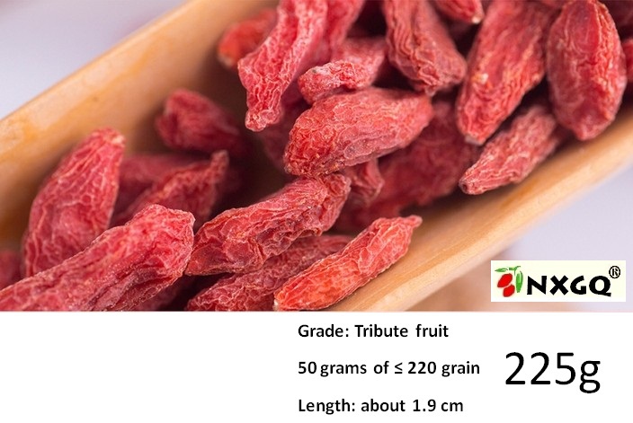 225g The best tribute fruit of Lycium barbarum chinese Gouji Ningxia zhongning Goji berry medlar wolfberry