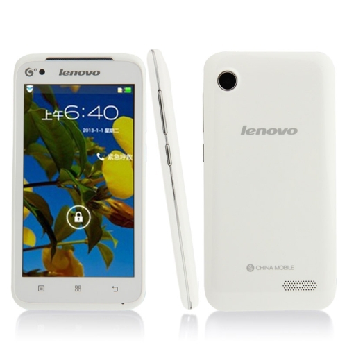 Original Lenovo A398T 4GB White 4 5 inch Android 4 1 Smart Phone SC8830 Quad Core