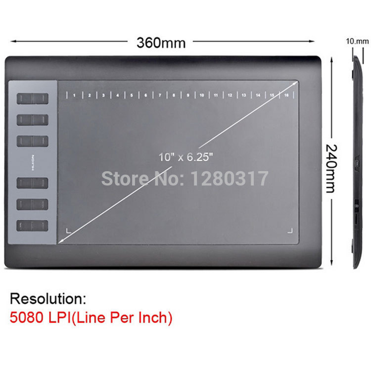 ! HUION 1060 Pro +           USB  