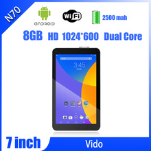 Vido N70 8GB IPS 1024 600 Dual Core Tablet with English Leather Case Leather Protector Protective