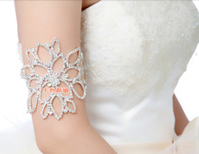 Free shipping! Elegant White Rhinestone Hair Accessories Armlessly Lacing Arm Bracelet New Wedding Party Jewelry