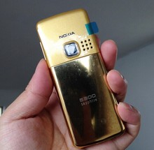 Luxurious gold Nokia 6300 Original unlocked 6300 Nokia Mobile Phone have English keyboard and Russian keyboard