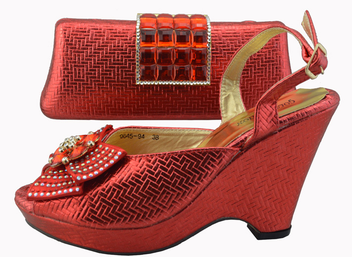 2014 newest Italian shoes and matching bag Fish mouth shoes high heel women pumps shoes and
