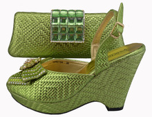 2014 newest Italian shoes and matching bag Fish mouth shoes high heel women pumps shoes and