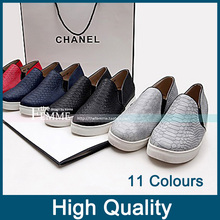 women snake material flats shoes star tide loafers shoes leopard elastic casual shoes loafer sneaker driving