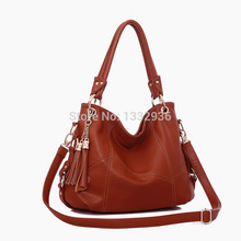 2015 Fashion Women Messenger bags Tassel crossbody bags for female high quality soft PU leather handbags tote Big promotion