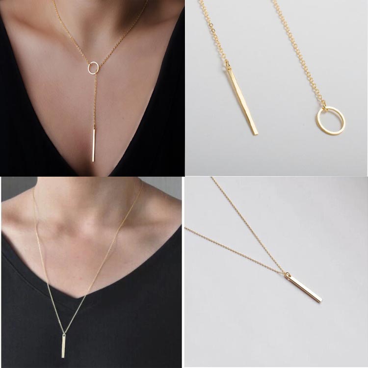 Cupid New Arrival Fashion Bar Temperament Clavicle Necklace Geometric Circle Necklace Women s Accessories Free Shipping