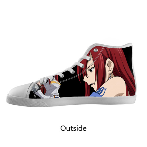 Fashion Casual Shoes Custom Anime Fairy Tail High Top Canvas Shoes Model002 Women 