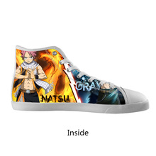 Fashionable Canvas Shoes Customized Hot Anime Fairy Tail Natsu and Gray High Top Canvas Shoes Model002