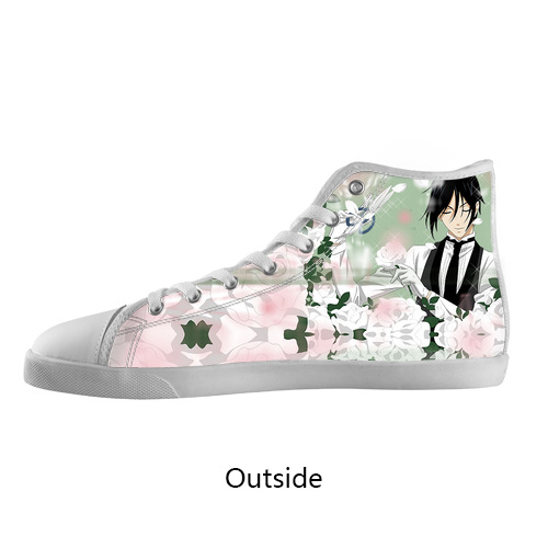 Fashionable Canvas Shoes Customized Hot Anime Black Butler High Top Canvas Shoes Model002 Women 
