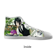 Fashionable Canvas Shoes Customized Hot Anime Black Butler High Top Canvas Shoes Model002 Women 