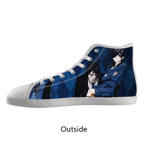 Stylish Casual Shoes Customized Anime Black Butler High Top Canvas Shoes Model002 Women 