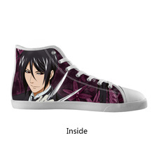 Original Canvas Shoes Custom Hot Anime Black Butler High Top Canvas Shoes Model002 Women 