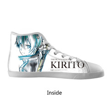 Fashion Casual Shoes Custom Anime Sword Art Online High Top Canvas Shoes Model002 Women 