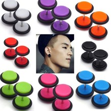 16PCS Stainless Steel Fake Cheater Ear Plug Gauge Illusion Body Jewelry Pierceing
