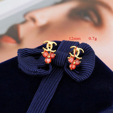 New Fashion Jewelry 2014 Gold Plated Cute Flower Crystal Zircon Stud Earring For Women Party Earring E-shine Jewelry