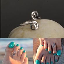 Women and girs Unique Retro Silver Plated Nice Toe Ring Foot Beach Jewelry Hot selling